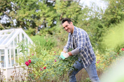 Person using a screen reader with gardening checklist on a tablet
